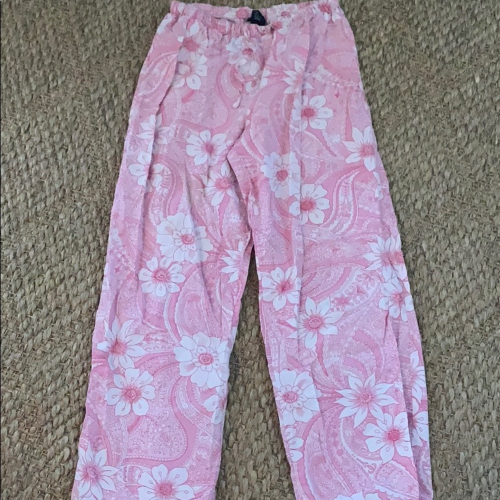 Light pink floral pants